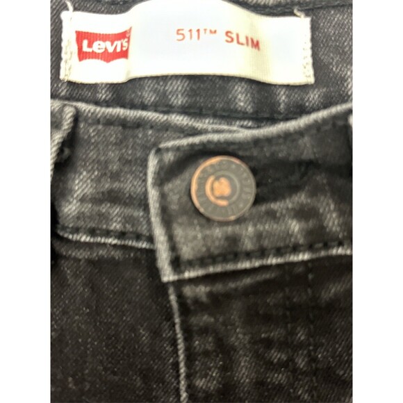 Levis 511 Slim‎ Women’s Black Cutoff Denim Jean Shorts Size 12R Waist 26 EUC - Picture 4 of 7